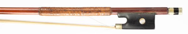 A nickel-mounted violin bow, School of Maire, France, circa 1880