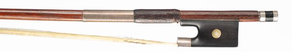 A silver-mounted violin bow, probably Workshop of Charles Bazin, Mirecourt, circa 1910