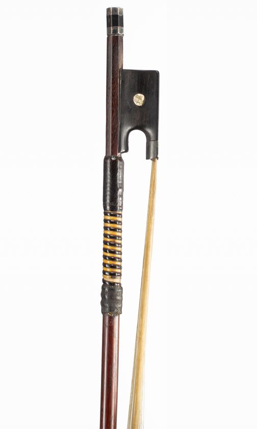 A silver-mounted violin bow, probably France, circa 1900
