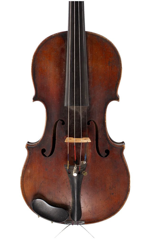 A violin, labelled Aldric
