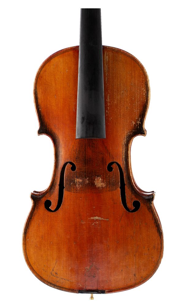 A violin, labelled Antonius Stradiuarius