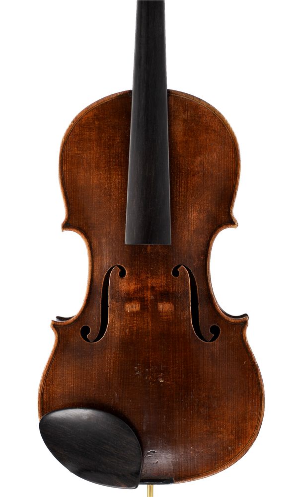 A violin, labelled Johann Straub