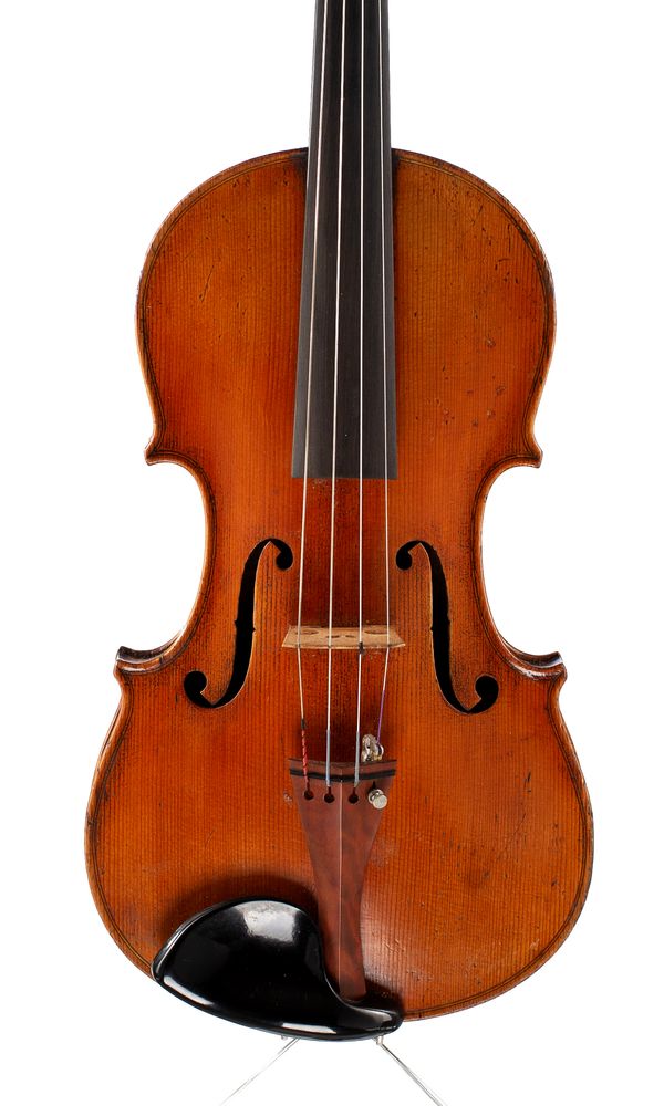 A violin, labelled Antonius Stradiuarius