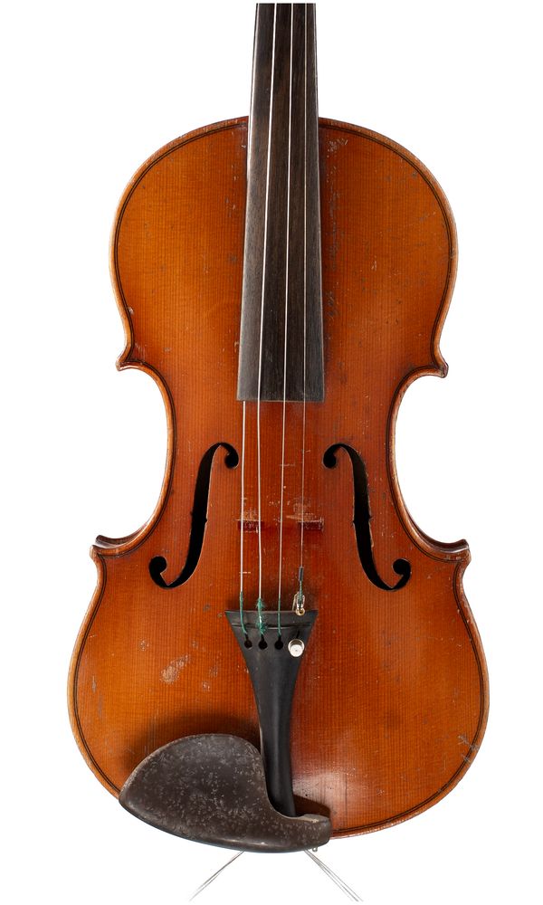 A violin, labelled Antonius Stradiuarius