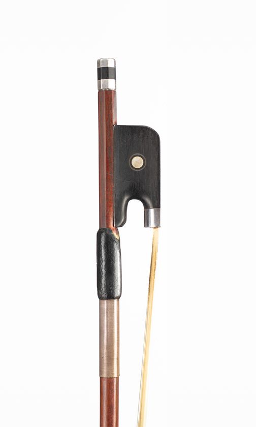 A silver-mounted cello bow for F. C. Pfretzschner, Markneukirchen, circa 1960