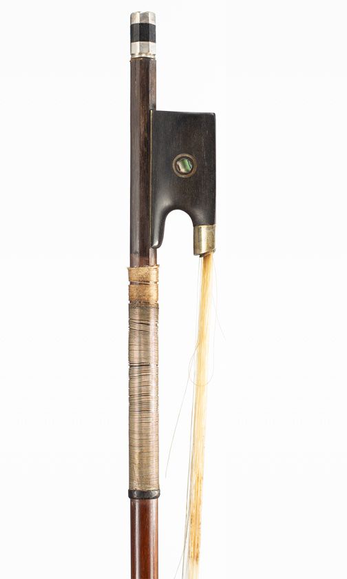 A nickel-mounted violin bow, Germany, circa 1900