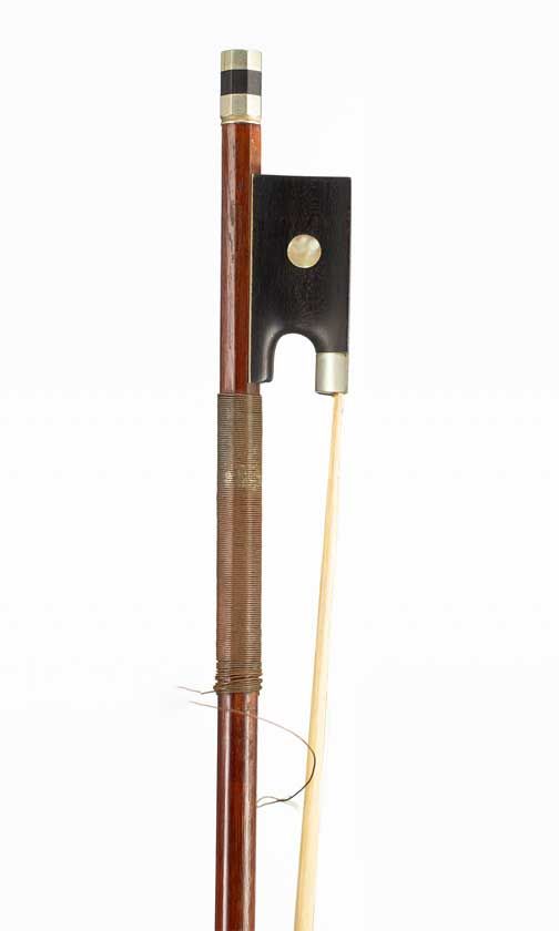 A nickel-mounted violin bow, Germany