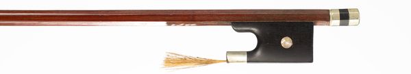 A nickel-mounted violin bow, probably France, late 19th Century