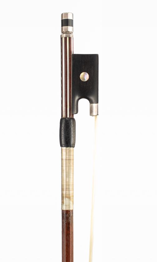 A silver-mounted violin bow, possibly Workshop of Knopf, Germany, 19th Century