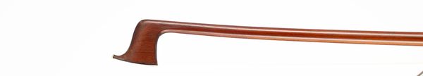 A nickel-mounted violin bow, Mirecourt, circa 1910