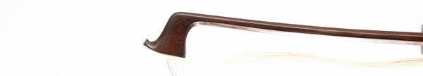 A silver-mounted violin bow, unbranded