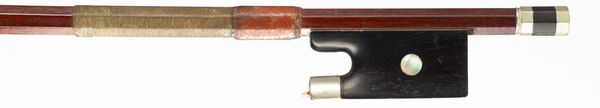 A nickel-mounted three-quarter sized violin bow, Germany, 20th Century