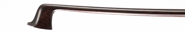 A nickel-mounted viola bow, possibly by J. J. Martin, Mirecourt, circa 1870