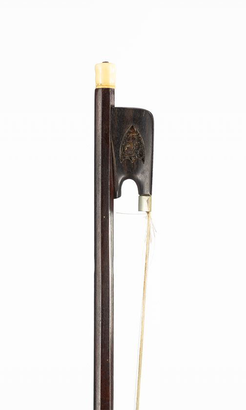 A bone and nickel-mounted violin bow, Germany, circa 1850