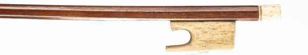 A bone-mounted violin bow, unbranded