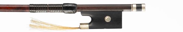 A nickel-mounted violin bow, probably Workshop of Heinrich Knopf, Germany