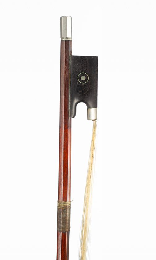 A nickel-mounted violin bow, Germany, circa 1930