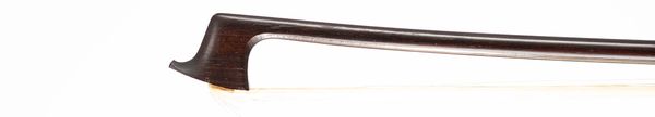 A nickel-mounted viola bow, unbranded