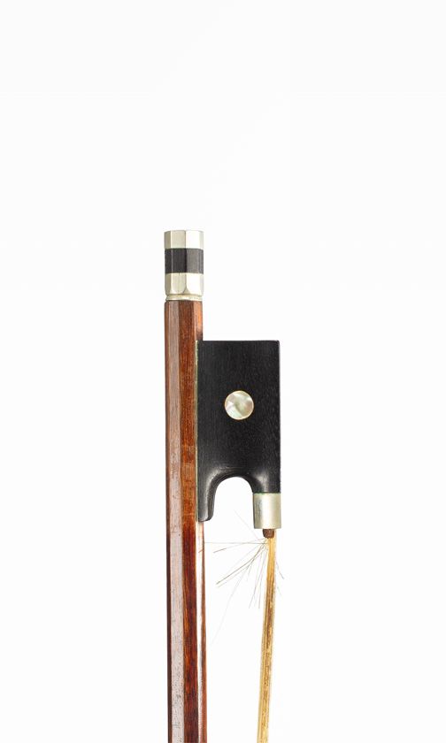 A nickel-mounted violin bow, Germany, 20th Century