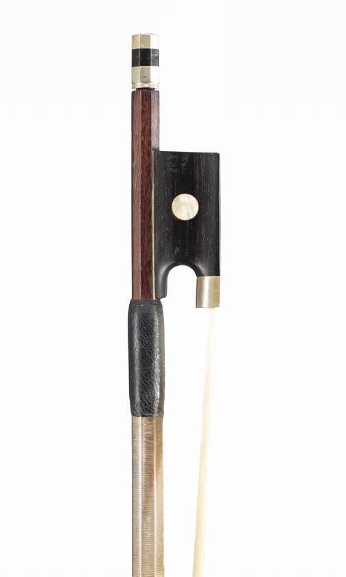 A nickel-mounted violin bow, Germany, circa 1900