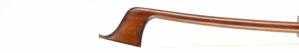 A nickel-mounted cello bow, Mirecourt, circa 1970