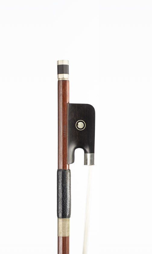 A nickel-mounted cello bow, 20th Century