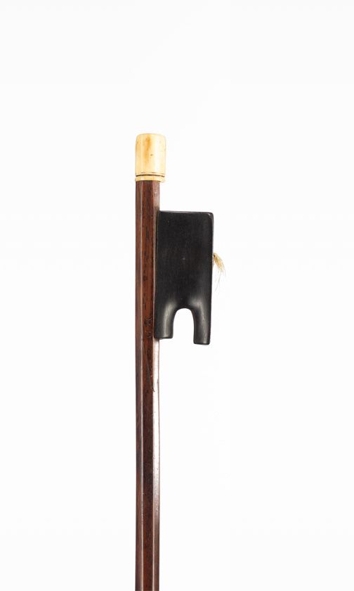 A bone-mounted violin bow, probably by Joseph Harmand, Mirecourt, circa 1820