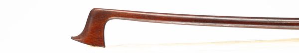 A nickel-mounted violin bow, probably France, circa 1900