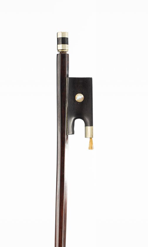 A nickel-mounted violin bow, probably Germany, 20th Century