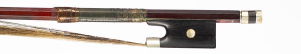 A nickel-mounted violin bow, Workshop of Jérôme Thibouville-Lamy, Mirecourt, circa 1900