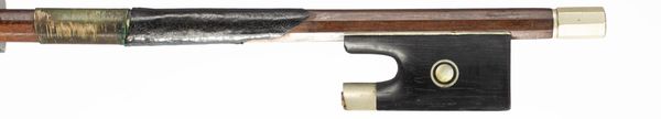 A nickel-mounted violin bow, Workshop of Jérôme Thibouville-Lamy, circa 1910