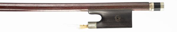 A nickel-mounted violin bow, circa 1900