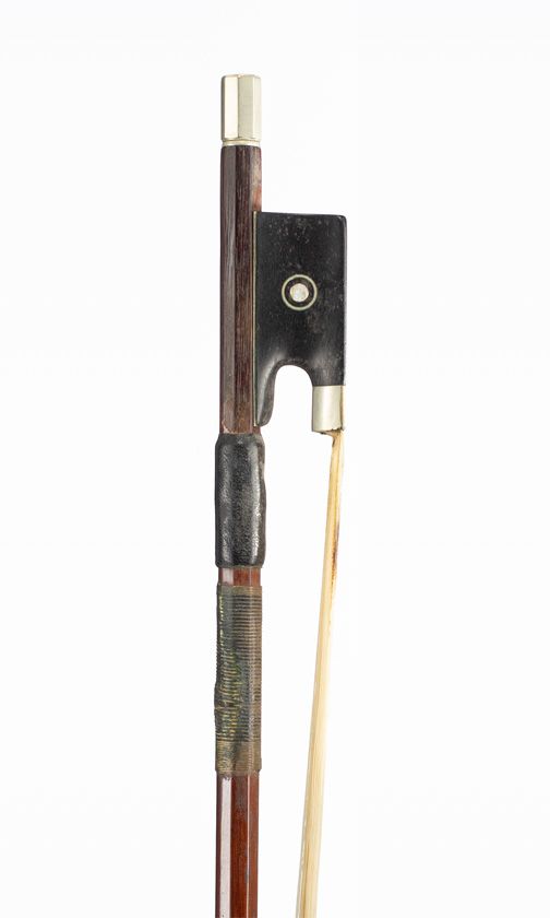 A nickel-mounted violin bow, Germany, 20th Century