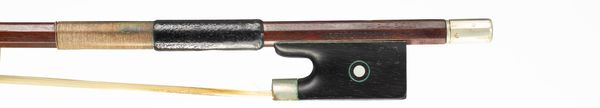 A nickel-mounted violin bow by Hermann Richard Pfretzschner, Germany, circa 1900