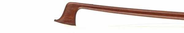 A nickel-mounted violin bow by Hermann Richard Pfretzschner, Germany, circa 1900