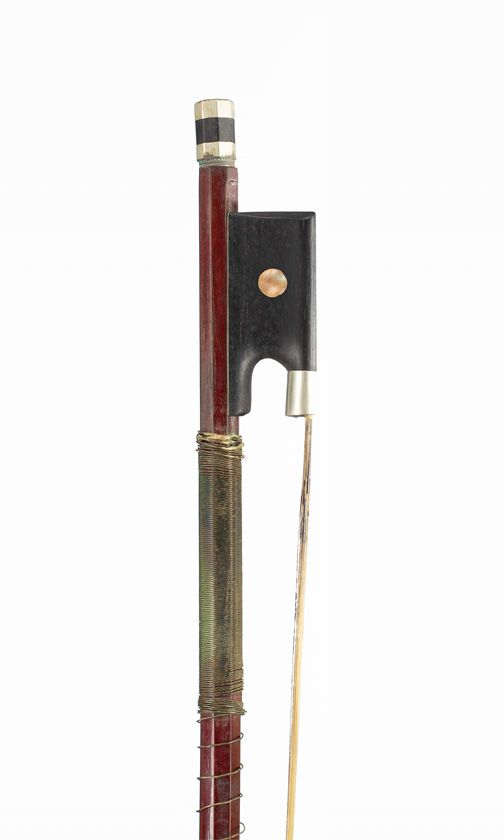 A nickel-mounted violin bow, Workshop of Jérôme Thibouville-Lamy, Mirecourt, circa 1910