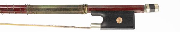 A nickel-mounted violin bow, Workshop of Jérôme Thibouville-Lamy, Mirecourt, circa 1910