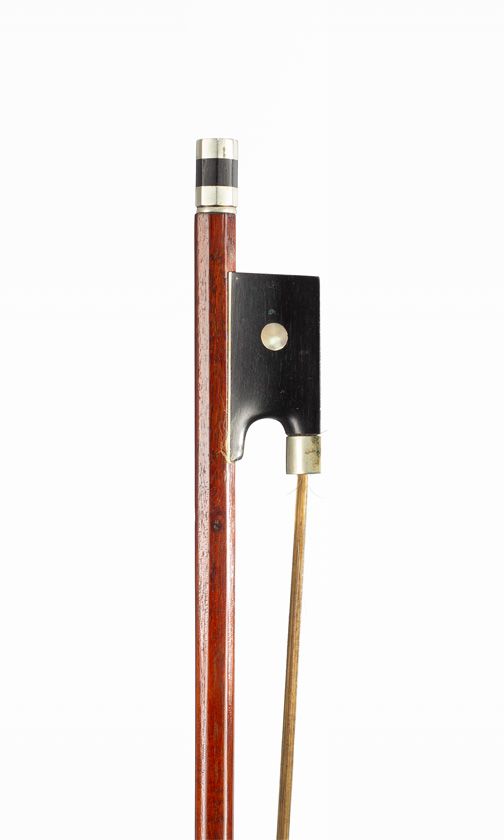 A nickel-mounted violin bow, Workshop of Knopf, Germany