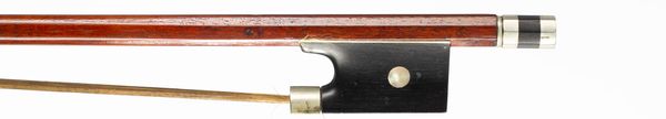 A nickel-mounted violin bow, Workshop of Knopf, Germany