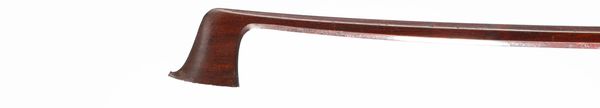 A nickel-mounted violin bow, unbranded