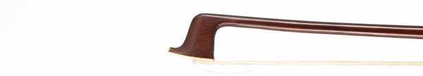 A nickel-mounted violin bow, unbranded