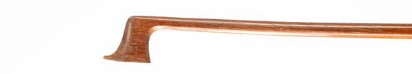 A nickel-mounted violin bow, unbranded