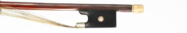 A bone-mounted violin bow, unbranded