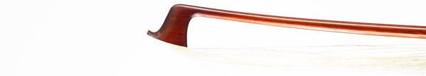 A bone-mounted violin bow, unbranded