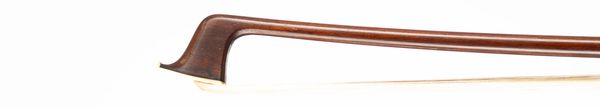 A nickel-mounted violin bow, unbranded