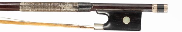 A nickel-mounted viola bow, Germany, circa 1900