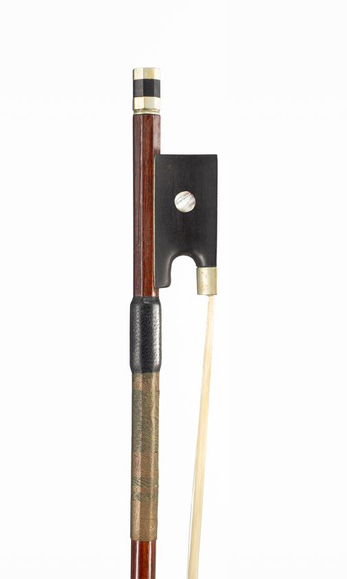 A nickel-mounted violin bow, Germany, 20th Century