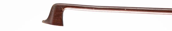 A nickel mounted violin bow, unbranded