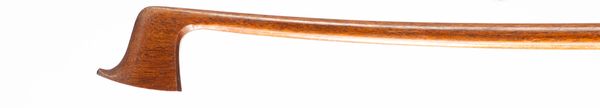 A nickel-mounted violin bow, unbranded