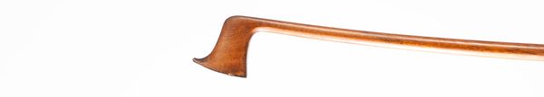 A nickel-mounted violin bow, unbranded